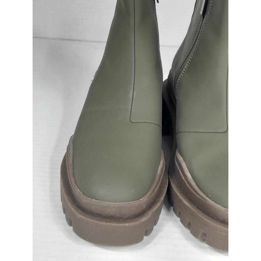 Vionic Karsen Lugged Sole Chelsea Boots Waterproof Bootie Shoes Women Sz 5 Green - Picture 5 of 15